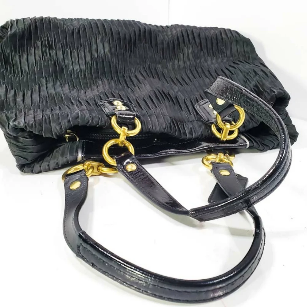 Coach Black Ashley Sateen Carryall Bag - Picture 7 of 11